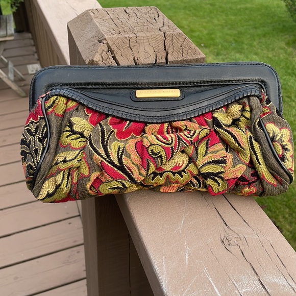 Isabella Fiore Tapestry and Leather Clutch Purse - Picture 3 of 14